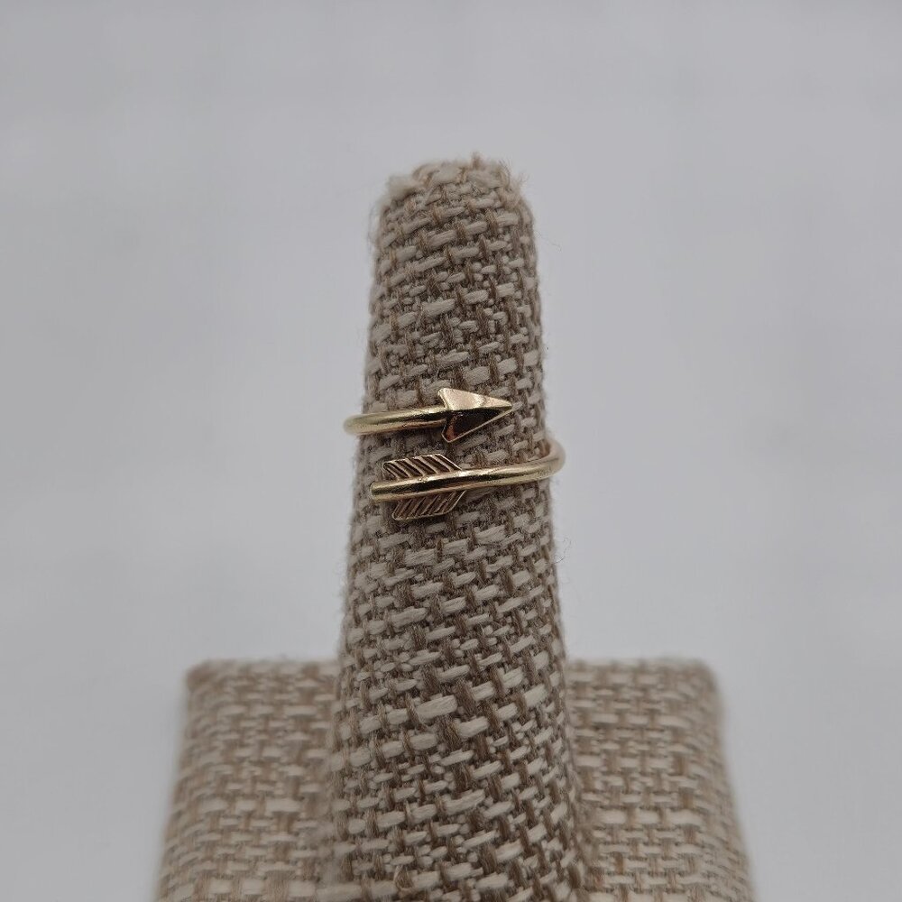 Size 5 Gold Over Sterling Silver Alex And Ani Arrow Ring A3359